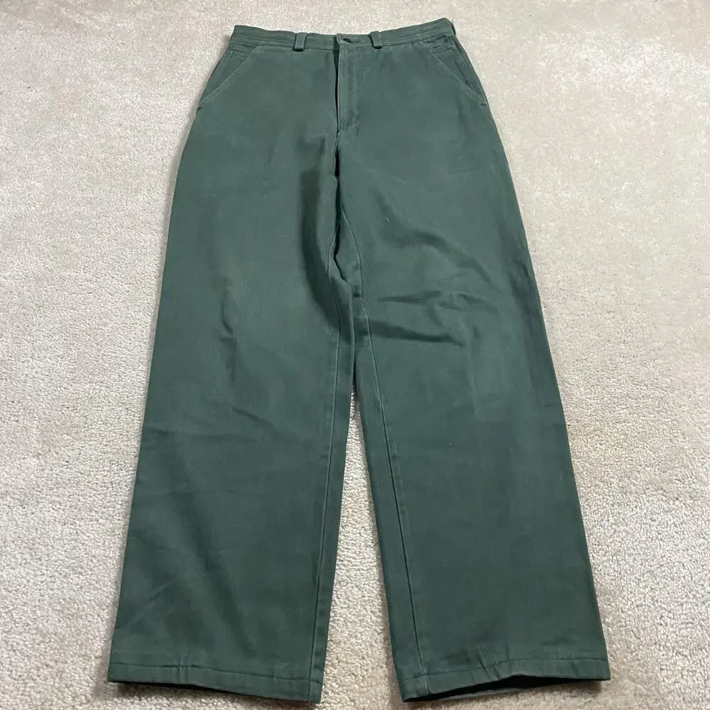 VTG 80s North Face Pants Mens 30x31* Green Cotton Canvas Twill Sample Tag
